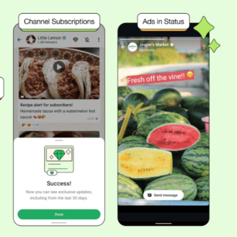 Advertenties binnen whatsapp